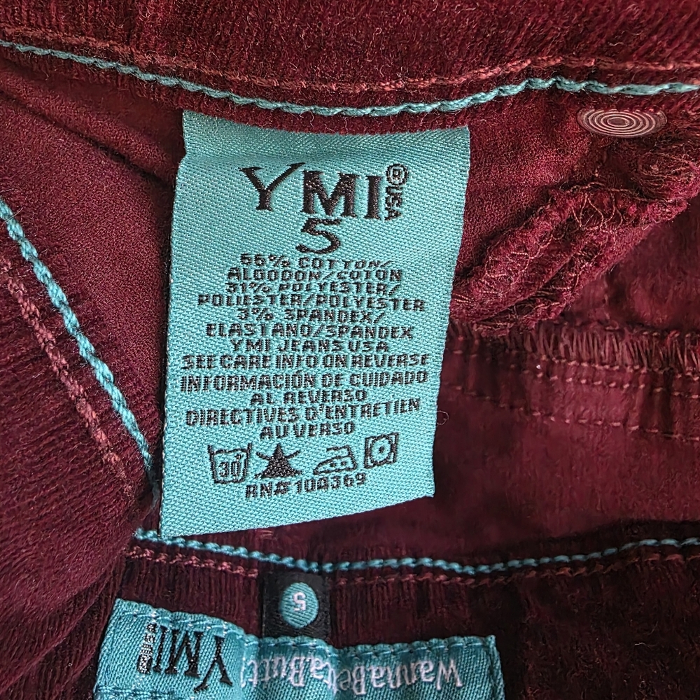 Corduroy Skinny Burgundy Pants 5 - Picture 8 of 8